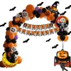 2025 Cross-border Halloween Flag Balloon Set, Orange and Black Party Ghost Face Witch Hat Decorative Items Item Picture